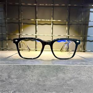 عینک برند CHROME HEARTS فریم مشکی / شیشه سفید کد 9200