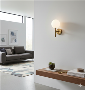 دیوارکوب مدرن شیک فلزی تک شعله حبابی D149
