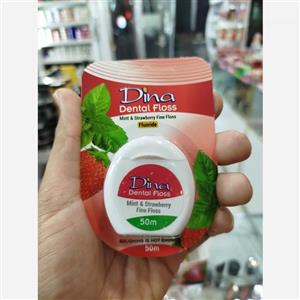 نخ دندان توت فرنگی دینا 50 متری 