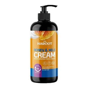 کرم مرطوب کننده دست و صورت هاروت مدل شیر و عسل مناسب برای انواع پوست حجم 400 میلی لیتر
