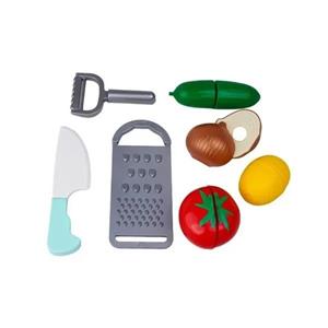 اسباب بازی لاکی تویز مدل صیفی جات برشی طرح سالاد شیرازی مجموعه 11 عددی