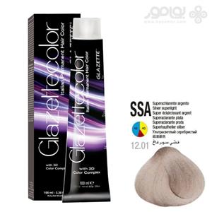 رنگ موی گلازت شماره SSA رنگ سوپر پلاتینه نقره ای
