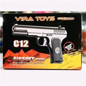 اسباب بازی کلت ساچمه ای ایرانی کلت ویرا تویز کلت ساچمه ای مدل c12 تفنگ ساچمه ای C12 کلت فلزی پلاستیکی AIR SOFT GUN c12