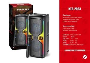 اسپیکر بلوتوثی کی تی اس مدل KTS2033 قابل حمل با میکروفون بیسیم