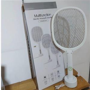 پشه کش راکتی شارژی با پایه Mulitfunction Electric mosquito Swatter(ارسال رایگان)