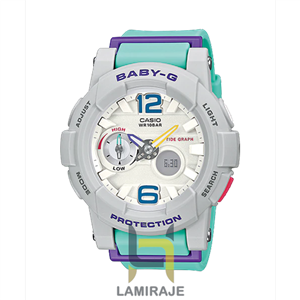 ساعت زنانه کاسیو BABY-G مدل BGA-180-3B با قابلیت اتولایت و رنگ خاص سبز