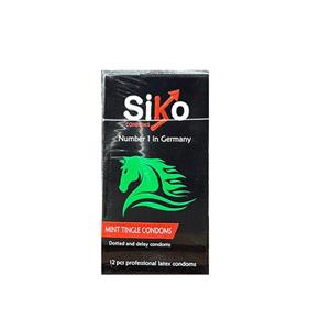 کاندوم خاردار نازک SIKO | اصل آلمان | با کیفیت عالی دارای روان‌کننده و طعم جذاب بستنی