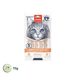 بستنی درمانی گربه ونپی مخصوص گوارش طعم ماهی سالمون و مرغ 5 عددی وزن 70 گرم