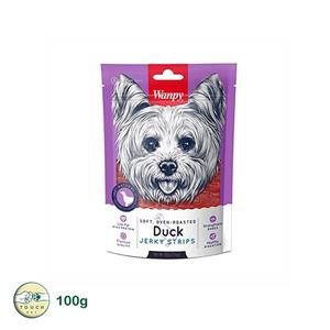 اسنک تشویقی سگ ونپی اردک Soft Duck Jerky Strips وزن ۱۰۰ گرم
