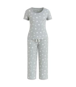 ست بلوز و شلوار کبریتی نخی RIJAN ریژان طرح گل کد 040703