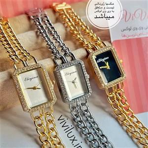 ساعت مچی زنانه کارتیر مستطیل نقره ای سورمه ای CARTER