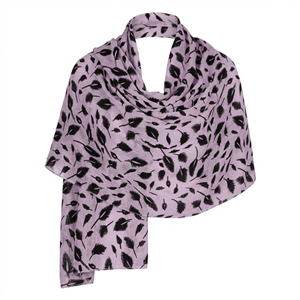 شال زنانه حریر شیشه ای طرح گل برجسته مخمل