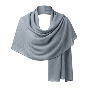 شال زنانه حریر اکلیلی مجلسی طوسی روشن