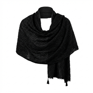 شال زنانه مخمل تدی منگوله دار