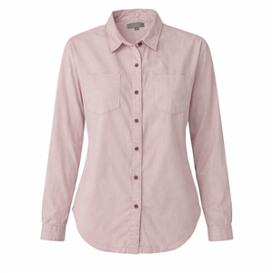 شومیز زنانه کتان جیب دار صورتی پنکیکی