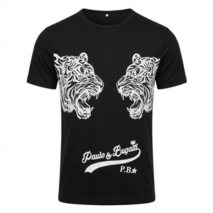 تیشرت مردانه اَش طرح ببر نگین کاری شده