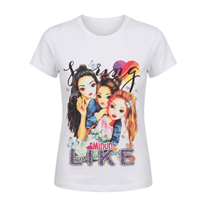 تیشرت بچگانه دخترانه تریکو طرح سه دختر فانتزی