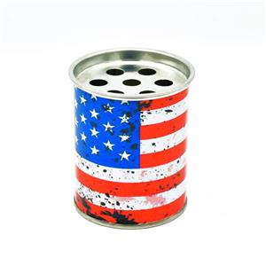 ✨زیر سیگاری قوطی فلزی طرح پرچم آمریکا🇺🇸
