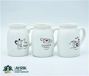 🏺 ماگ کوزه سرامیکی طرح‌دار | ترکیب اصالت و زیبایی در یک لیوان خاص ✨