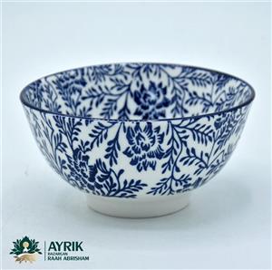 🥣✨ پیاله گرد ماست دنی هوم (Danny Home) |طرح گل و برگ آبی