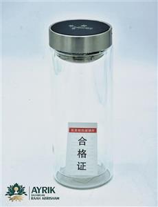 🍵✨ ماگ دمنوش دو جداره پیرکس صافی‌دار | لیوان شیشه‌ای دمنوش‌خوری با صافی استیل