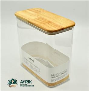 بانکه سارینا مستطیل درب چوبی 2.7 لیتری لیمون |سایز 1