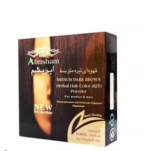 رنگ مو طبیعی گیاهی پودری  ابریشم (قهوه ای تیره متوسط پک 5 تایی)آقای عطار 