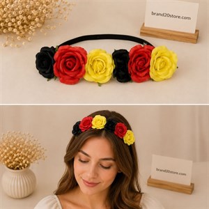 هدبند اروپایی طرح گل