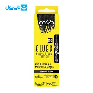 ژل ابرو و خط مو گات تو بی Got2b مدل Glued رنگ قهوه‌ای تیره تا مشکی حجم 16 میلی‌لیتر