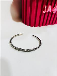 دستبند بنگل استیل مردانه طرح گندم