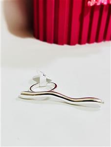 انگشتر استیل مینیمال نقره ای طرح مار