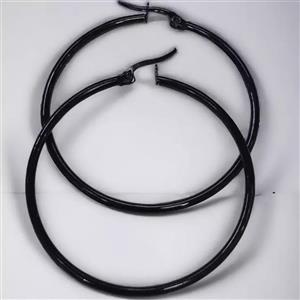 گوشواره حلقه ای استیل مشکی