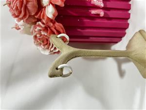 گوشواره حلقه ای استیل سفید
