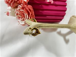 گوشواره استیل بال طلایی