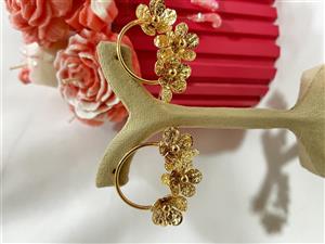 گوشواره استیل گل طلایی