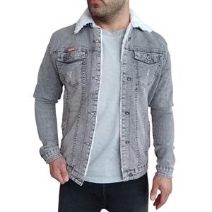 کت مردانه مدل جین  خزدار کد 4400