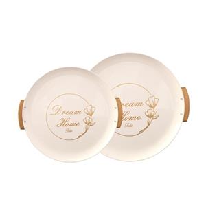 سینی دسته دار مدل خانه رویایی مجموعه 2 عددی