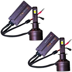 لامپ هدلایت نور بالا چراغ جلو تک حالته بست یدک مدل یخی کد VX5 پایه H1 مناسب برای پژو 207 بسته 2 عددی