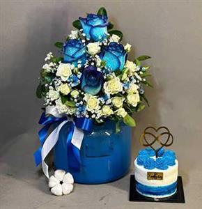 پک دسته گل و کیک تولد 362