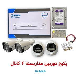 پکیج ۴ کانال دوربین مداربسته بالت و دام Hi-Tech