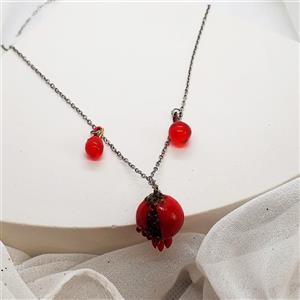 خرید گردنبند انار برای استایل خاص شب یلدا | بدلیجات شاینورا