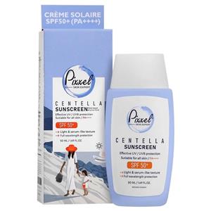 کرم ضد آفتاب بی رنگ پیکسل مدل centella مناسب انواع پوستspf50