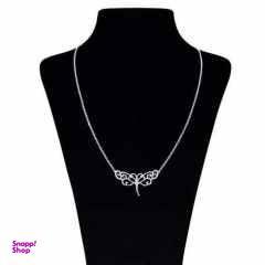 گردنبند نقره زنانه طرح شاپرک کد 01 -