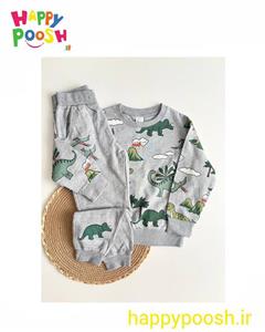 بلوز شلوار دورس داخل کرک پسرانه دایناسور