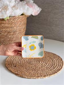 پیش دستی مربع زاراهوم کد 22449 طرح آفتابگردان