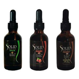 روغن نرم‌کننده سالید مدل آرگان, جوجوبا و نارگیل مناسب برای انواع مو حجم 150 میلی‌لیتر  مجموعه 3 عددی