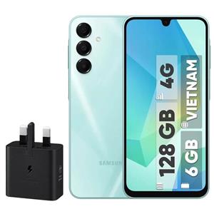 گوشی موبایل سامسونگ مدل Galaxy A16 4G دو سیم کارت ظرفیت 128 گیگابایت و رم 6 گیگابایت - ویتنام - به همراه شارژر 25 وات سامسونگ