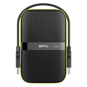 هارد اکسترنال سیلیکون پاور مدل Armor A60 ظرفیت دو ترابایت دارای رابط USB Type-A 3.2