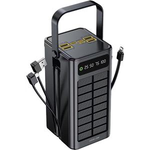 پاوربانک گرین لاین مدل GL-PX50 ظرفیت 60000 میلی‌آمپر ساعت به همراه پنل خورشیدی