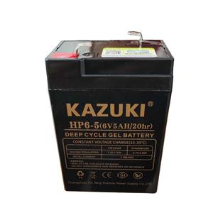 باتری UPS با ولتاژ 6 ولت و شدت جریان 5 آمپرساعت کازوکی مدل HP6-5GEL